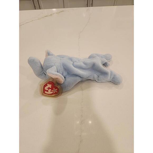 Ty Beanie Babies Baby Peanut The Elephant Light Blue 1995 4062
